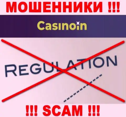 Инфу об регуляторе компании CasinoIn Io не разыскать ни на их сайте, ни в сети internet