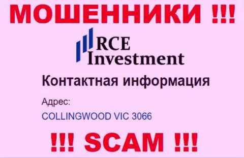 Сайт RCEInvestment кишит фейковой информацией, официальный адрес организации, скорее всего тоже фиктивный