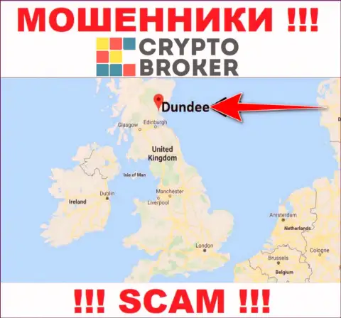 Crypto-Broker Ru безнаказанно оставляют без денег, потому что находятся на территории - Dundee, Scotland