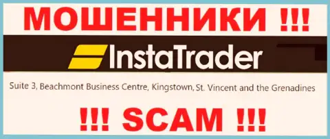 Suite 3, Beachmont Business Centre, Kingstown, St. Vincent and the Grenadines это оффшорный юридический адрес ИнстаТрейдер Нет, откуда МОШЕННИКИ лишают средств своих клиентов