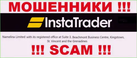 Осторожнее - организация InstaTrader Net отсиживается в оффшоре по адресу Suite 3, ​Beachmont Business Centre, Kingstown, St. Vincent and the Grenadines и накалывает клиентов