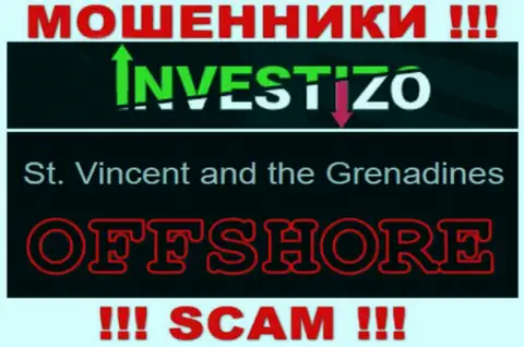 Так как Investizo расположились на территории Сент-Винсент и Гренадины, прикарманенные депозиты от них не вернуть