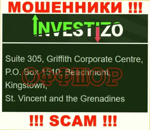 Не работайте совместно с интернет-шулерами Инвестицо - сливают !!! Их юридический адрес в оффшоре - Suite 305, Griffith Corporate Centre, P.O. Box 1510, Beachmont, Kingstown, St. Vincent and the Grenadines