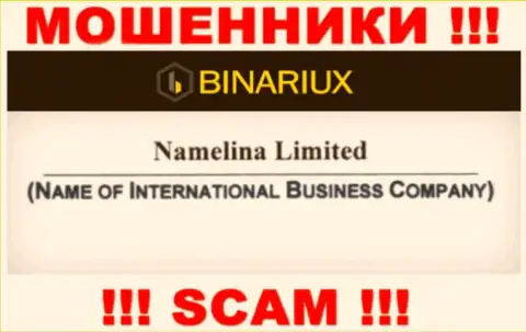 Binariux Net - internet обманщики, а руководит ими Namelina Limited