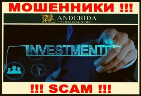 Anderida жульничают, предоставляя незаконные услуги в области Инвестиции