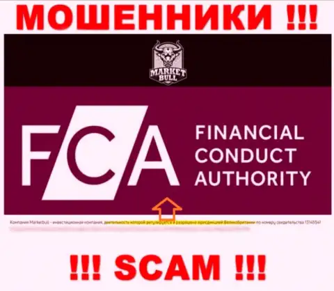 Не инвестируйте денежные активы в компанию MarketBul, так как их регулятор - FCA - это МОШЕННИК
