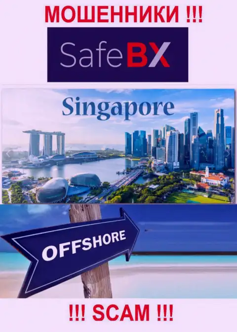 Singapore - оффшорное место регистрации мошенников SafeBX Com, показанное у них на веб-портале
