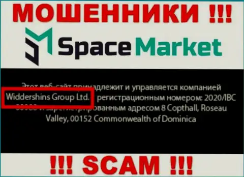На официальном сайте Space Market сказано, что данной организацией владеет Widdershins Group Ltd