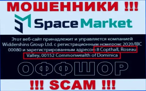 Слишком опасно иметь дело, с такого рода internet мошенниками, как SpaceMarket, ведь сидят себе они в оффшорной зоне - 8 Coptholl, Roseau Valley 00152 Commonwealth of Dominica