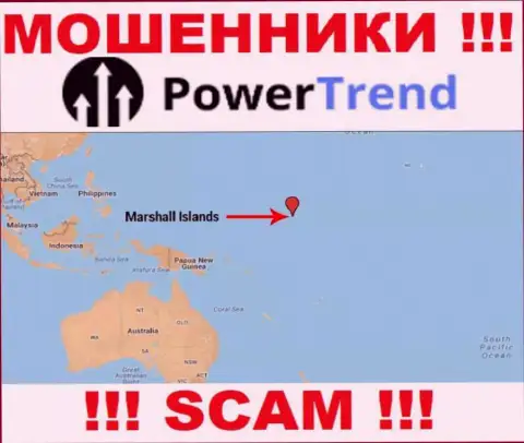 Контора Повер Тренд имеет регистрацию в оффшорной зоне, на территории - Marshall Islands