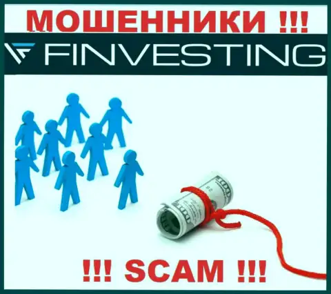 Довольно опасно соглашаться взаимодействовать с internet мошенниками Finvestings Com, украдут деньги