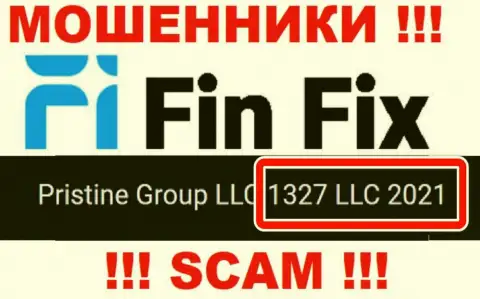 Рег. номер очередной мошеннической организации Fin Fix - 1327 LLC 2021