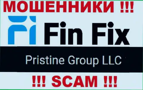 Юридическое лицо, владеющее обманщиками Фин Фикс - это Pristine Group LLC