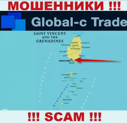 Будьте крайне внимательны мошенники Global-C Trade зарегистрированы в офшорной зоне на территории - Сент-Винсент и Гренадины