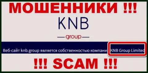Юридическое лицо мошенников KNBGroup - это KNB Group Limited, данные с web-ресурса мошенников