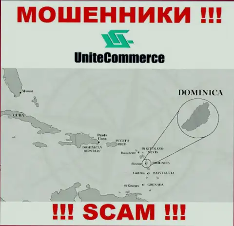Unite Commerce зарегистрированы в офшорной зоне, на территории - Commonwealth of Dominica