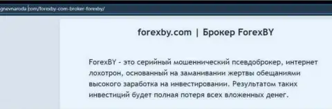 Forex BY - это СКАМ и РАЗВОДНЯК ! (обзор мошеннических уловок компании)