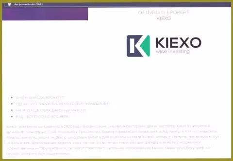 Главные условиях для спекулирования ФОРЕКС организации KIEXO на онлайн ресурсе 4ех ревью