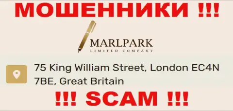 Официальный адрес MarlparkLtd, представленный у них на сервисе - липовый, будьте очень бдительны !