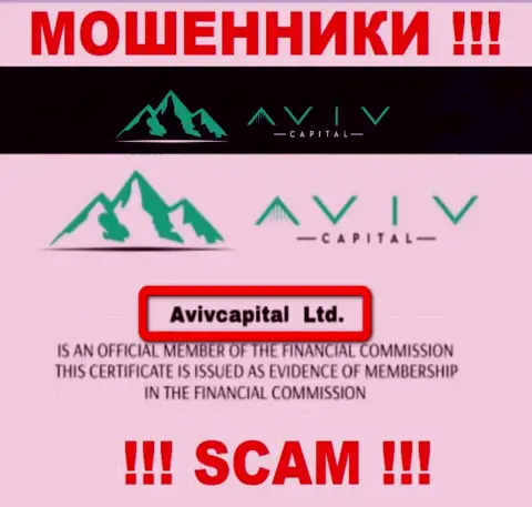 Вот кто владеет конторой АвивКапиталс - это AvivCapital Ltd