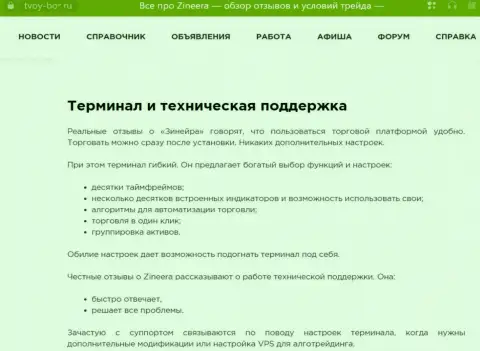 Детальный обзор функций официального web-портала брокерской фирмы Зиннейра в информационном материале на веб-ресурсе Tvoy-Bor Ru