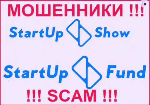 Логотипы преступно действующих компаний StarTup Fund и StarTupShow